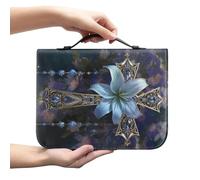 Ceudet Custodia per bibbia marrone per donne e uomini, borsa classica per il trasporto della Bibbia con cerniera Chiesa grande libro Bibbia Protector Trust in The Awith All Your Heart Bibbia cover,