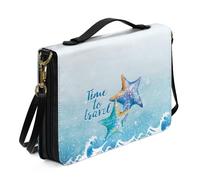 Ceudet Custodia per Bibbia occidentale per donne e uomini, con tasche, protezione per la Bibbia, in pelle, per donne e uomini, grande, Stella marina a cinque punte, xx-large