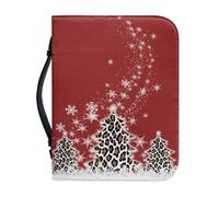 Ceudet Custodia per bibbia per albero di Natale con manico, custodia per il trasporto della Bibbia in pelle PU per chiesa con cerniera, regalo di Natale per la famiglia, 2XL, Albero di Natale, x-large