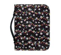 Ceudet Custodia per bibbia per albero di Natale con manico, custodia per il trasporto della Bibbia in pelle PU per chiesa con cerniera, regalo di Natale per la famiglia, 2XL, Luci natalizie, L