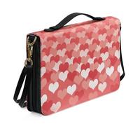 Ceudet Custodia per Bibbia per donne e uomini, in pelle, per donne e uomini, con tasche, per bambini, Amore rosa, L