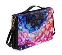 Ceudet Custodia per Bibbia per donne e uomini, in pelle, per donne e uomini, con tasche, per bambini, Mare d'Amore, x-large