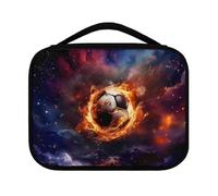 Ceudet Custodia per Bibbia per donne e uomini, robusta borsa per la Bibbia con cerniera, grande borsa per la Bibbia, Galaxy Fire Calcio-rosso e blu, Taglia unica