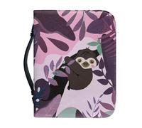 Ceudet Custodia per bibbia viola e blu da donna, in pelle, con manici, borsa per la Bibbia, borsa per diario, custodia per il trasporto della Bibbia, per donne, protezione per libri per amanti dei