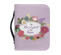 Ceudet Custodia per bibbia viola e blu da donna, in pelle, con manici, borsa per la Bibbia, borsa per diario, custodia per il trasporto della Bibbia, per donne, protezione per libri per amanti dei