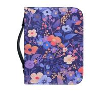 Ceudet Custodia per bibbia viola e blu da donna, in pelle, con manici, borsa per la Bibbia, borsa per diario, custodia per il trasporto della Bibbia, per donne, protezione per libri per amanti dei