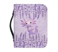 Ceudet Custodia per bibbia viola e blu da donna, in pelle, con manici, borsa per la Bibbia, borsa per diario, custodia per il trasporto della Bibbia, per donne, protezione per libri per amanti dei