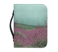 Ceudet Custodia per bibbia viola lavanda per ragazze e donne borsa a tracolla impermeabile in pelle PU Lady Bibbia borsa da trasporto Bibbia borsa con manico, M, Campo di lavanda, M