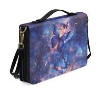 Ceudet Custodia per Bibbia XL per donne e uomini, copertura per la Bibbia per bambini, per donne e uomini, con tasche, protezione per la Bibbia, Farfalla Notte Stellata, xx-large