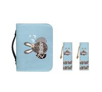 Ceudet Custodia per il trasporto della Bibbia in pelle PU per le donne Copertine della Bibbia portatile con segnalibri per ragazze Pratica borsa della Bibbia, Uovo di Pasqua con orecchie di,