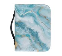 Ceudet Custodia per il trasporto della Bibbia per le donne Borse Bibbia Copertine personalizzate, Blu cielo Marble01, x-large