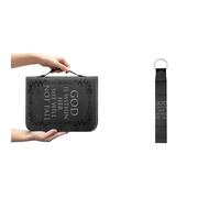 Ceudet Custodia per la Bibbia con croce per donne e ragazze, custodia per il trasporto della Bibbia in pelle PU multiuso borsa tote bag accessori portachiavi in metallo, Floreale, M