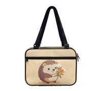 Ceudet Custodia per la Bibbia per donne e uomini, custodia per il trasporto della Bibbia con tasca con cerniera e tracolla, borsa portatile per la Bibbia, idea regalo, Riccio floreale, Taglia unica