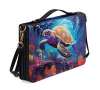 Ceudet Custodia per libri in ecopelle con stampa di colibrì e fiori, stile retrò, con tracolla, per donne e uomini, per donne e uomini, borsa per bibbia, protezione per scritture, organizer per libri,