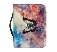 Ceudet Donne Bibbia Copertura Grande Capacità Borsa Quotidiana Chiesa Libro Caso Scrittura Protettore Regali di Vacanza, Tie-Dye farfalla gotica, M