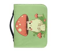 Ceudet Donne Bibbia Copertura Grande Capacità Borsa Quotidiana Chiesa Libro Caso Scrittura Protettore Regali di Vacanza, Simpatico gatto con cappello a fungo, XXLarge