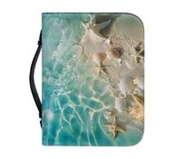 Ceudet Donne Bibbia Copertura Grande Capacità Borsa Quotidiana Chiesa Libro Caso Scrittura Protettore Regali di Vacanza, Conchiglia Stella Marina, L