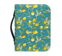 Ceudet Donne Bibbia Copertura Grande Capacità Borsa Quotidiana Chiesa Libro Caso Scrittura Protettore Regali di Vacanza, Eleganti foglie floreali di limone, L