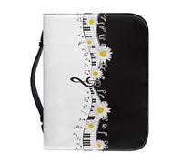 Ceudet Donne Bibbia Copertura Grande Capacità Borsa Quotidiana Chiesa Libro Caso Scrittura Protettore Regali di Vacanza, Daisy Music Notes Con Tastiera Pianoforte, XLarge