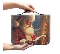 Ceudet Girasole Farfalla Donne Bibbia Custodia per Studio Bibbia Bibbia Coperture Caso Bibbia Organizer Bag PU Cuoio Bibbia Coperture, Babbo Natale, XL