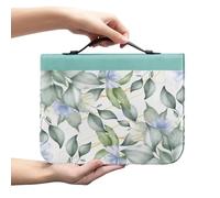 Ceudet Girasole Farfalla Donne Bibbia Custodia per Studio Bibbia Bibbia Coperture Caso Bibbia Organizer Bag PU Cuoio Bibbia Coperture, Foglie, L
