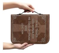Ceudet Girasole Farfalla Donne Bibbia Custodia per Studio Bibbia Bibbia Coperture Caso Bibbia Organizer Bag PU Cuoio Bibbia Coperture, Croce floreale, XXL