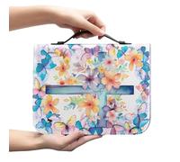 Ceudet Girasole Farfalla Donne Bibbia Custodia per Studio Bibbia Bibbia Coperture Caso Bibbia Organizer Bag PU Cuoio Bibbia Coperture, Farfalla floreale., L