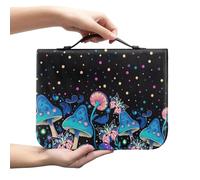 Ceudet Girasole Farfalla Donne Bibbia Custodia per Studio Bibbia Bibbia Coperture Caso Bibbia Organizer Bag PU Cuoio Bibbia Coperture, Fungo, XL