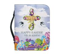 Ceudet Green Leaves - Custodia per bibbia da donna, per il giorno di San Patrizio, borsa da trasporto con segnalibro, borsa per chiesa, grande libro per donne e uomini, Croce di Pasqua, L