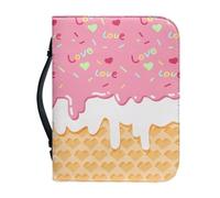Ceudet Green Leaves - Custodia per bibbia da donna, per il giorno di San Patrizio, borsa da trasporto con segnalibro, borsa per chiesa, grande libro per donne e uomini, Gelato Alla Fragola, M