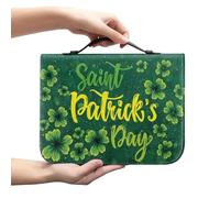Ceudet Green Leaves - Custodia per bibbia da donna, per il giorno di San Patrizio, borsa da trasporto con segnalibro, borsa per chiesa, grande libro per donne e uomini, Giornata di San Patrizio,