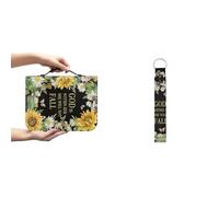 Ceudet Rose Butterfly Bibbia Covers per uomo donna Bibbia cover PU pelle Bibbia custodia per il trasporto di grandi dimensioni portachiavi portachiavi multifunzionale, Margherita di girasole,