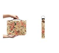 Ceudet Rose Butterfly Bibbia Covers per uomo donna Bibbia cover PU pelle Bibbia custodia per il trasporto di grandi dimensioni portachiavi portachiavi multifunzionale, Farfalla con rose., L(10.2*7*1.9