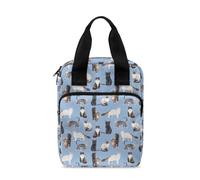 Ceudet Southwest A Bible Covers, custodia portatile per la Bibbia azteca, da donna, multifunzionale, con girasole, borsa da chiesa, robusta e leggera, con tasca per manico, Cute Cat-blu, Taglia unica