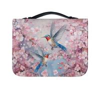 Ceudet Una custodia per bibbia portatile stampata con manico e cerniera, borsa tote in pelle per bambini e adulti, robusta custodia leggera per il trasporto della Bibbia, borsa per libri per gli