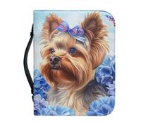 Ceudet Una custodia per bibbia portatile stampata con manico e cerniera, borsa tote in pelle per bambini e adulti, robusta custodia leggera per il trasporto della Bibbia, borsa per libri per gli