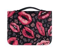 Ceudet Una custodia per bibbia portatile stampata con manico e cerniera, borsa tote in pelle per bambini e adulti, robusta custodia leggera per il trasporto della Bibbia, borsa per libri per gli