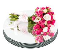 CEUQIESO 8 specchi rotondi per decorazioni da tavolo, vassoi rotondi a specchio, piastre per candele, piastrelle a specchio, confezione grande per matrimoni, compleanni, anniversari, decorazioni da