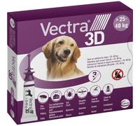 Vectra 3D Soluzione spot-on antiparassaria per cani 25-40 kg, 3 pipette 4,7 ml