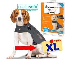 Ceva THUNDERSHIRT Dog Gilet Grigio → Cappottino Calmante per Cani contro Ansia