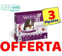 Ceva VECTRA 3D Antiparassitario per cani Oltre i 40 Kg → 3 Pipette da 8 ml