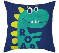 CEVAN Poliestere Copricuscini Letto Matrimoniale Federa Cuscino Cartone Animato Simpatico Dinosauro Fodere Cuscini Esterni Federe Cuscinone Divano Decorazioni Murali 50x50cm,1Pcs