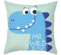 CEVAN Poliestere Copricuscini Sedie Esterno Federa Cuscino One Piece Cartone Animato Simpatico Dinosauro Copricuscini E Federe Copricuscino Cucina Decorazioni Murali 40x40cm,1Pcs