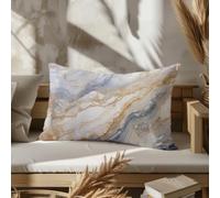 CEVAN Rettangolare Federe Cuscini Tessuto Federa Cuscino Viaggio Seta Modello Marmo, Copricuscini Letto Matrimoniale Cotone per Divano Luminoso, Liscio Rinforzato 40x60cm