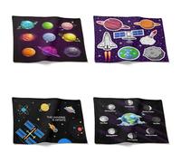 CEVAN Sottopiatti Antiscivolo Base per Piatto Pianeta Set di 4, Tovaglietta Americana Tovagliette Estate Resistente al Calore La Cucina, Il Ristorante L'Ufficio, 21x32cm