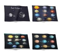 CEVAN Tovaglietta Americana in Cotone Lino Sottopiatti Maioliche Pianeta Set di 4, Ristorante Water Resistente al Calore per La Cucina, Il L'Ufficio, 21x32cm