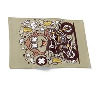 CEVAN Tovaglietta Esterno Tovagliette da Colorare Scarabocchio dei Cartoni Animati Set di 1, Sottopiatti Country Tappetino Piatto Ristorante, caffè, Picnic All'Aperto, 32x42cm