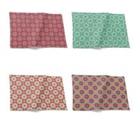 CEVAN Tovaglietta Merenda Scuola Cotone Tovagliette Personalizzate Modello retrò Set di 4, Americana in Bouquet Tavola Impermeabile Ristorante, 21x32cm