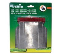 CEVIK CE-2238 Set 4 Spatole d'Acciaio per Stucco e Vernice Carrozzeria Professionale - Alta Durabilità - Precisione nei Finiture - Uso Intensivo