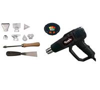 CEVIK CE-GW1029M Pistola Termica Professionale 2000W con Display LED - Pistola Aria Calda con 9 Accessori e Valigetta - Phon Termico per Bricolage e Uso Professionale